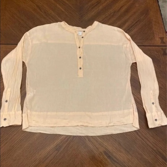 Lou & Grey Light Orange Blouse Medium - Picture 1 of 7
